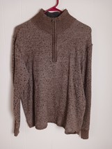 The North Face 1/4 Zip Pullover Wool Blend Sweater Mens Size Large Brown - $444.42 MXN