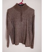 The North Face 1/4 Zip Pullover Wool Blend Sweater Mens Size Large Brown - $444.42 MXN