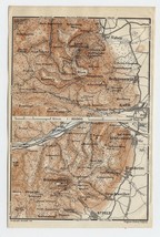 1911 Antique Map Vicinity Barr SAINT-HIPPOLYTE SAINT-NABOR Alsace France Germany - £17.13 GBP