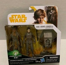 New Star Wars Han Solo &amp; Chewbacca Mimban Force Link 2.0 Action Figures - £17.50 GBP