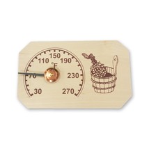 Pine Thermometer w/Bucket and Birch Design ( 4 1/2&quot; x 7&quot; ), sauna access... - £29.09 GBP