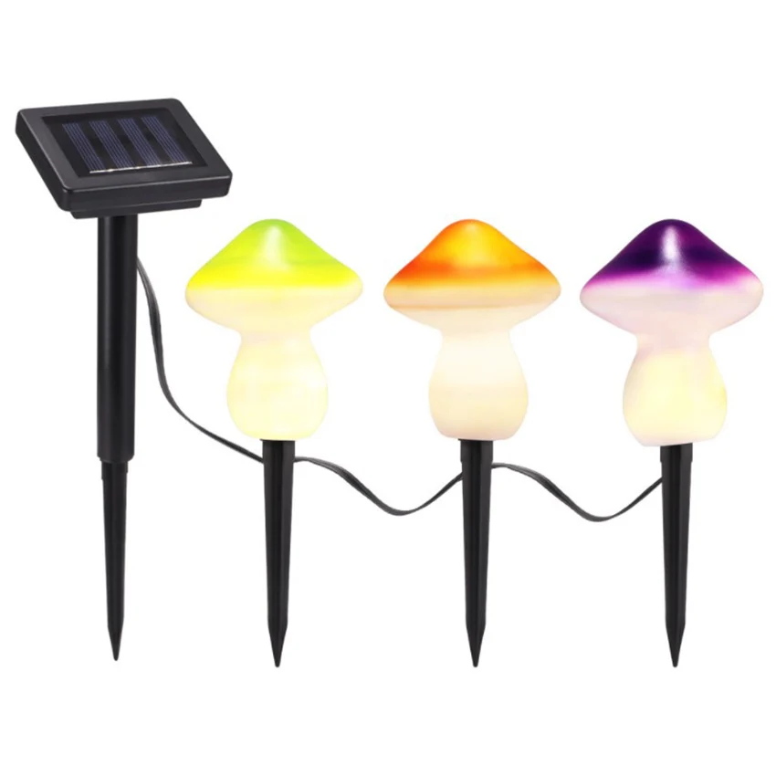 Outdoor Solar Mushroom Garden Lights Waterproof Yard Decorations Mushroom Lamp F - £95.92 GBP