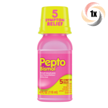 1x Bottle Pepto Bismol 5 Symptom Upset Stomach Reliever | 4oz | Fast Shi... - $12.12