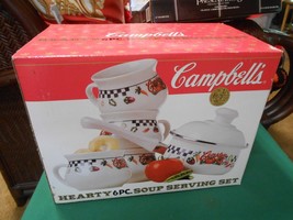 NIB- Campbell&#39;s Hearty 6 Pc. Soup Serving Set - £10.88 GBP