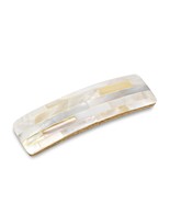Shimmering Iridescence Mosaic White Mother of Pearl Shell Hair Clip - £12.61 GBP
