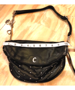 Circus by Sam Edleman Crossbody Fanny Pac Black w/Charms Studs Adjustabl... - €13,02 EUR