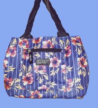 Nicole Miller Large Blue Floral Insulated Lunch Bag - £10.04 GBP