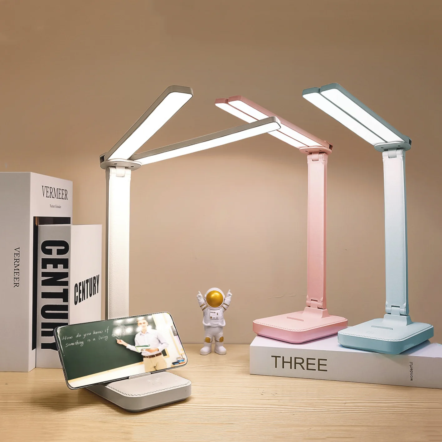 LED Desk Lamp USB Rechargeable Table Lamp 3 Levels Dimmable Touch Desk L... - $7.93+
