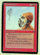 Mountain Yeti - Legends Edition - 1994 - Magic The Gathering - £3.02 GBP