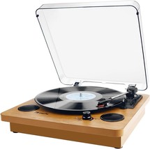 Vinyl-To-Mp3 Recording, Popsky 3-Speed Turntable Bluetooth, 3.5Mm Aux And Rca. - $113.96