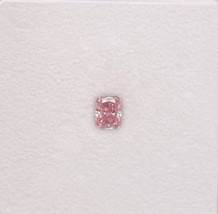 Real Pink Diamond - 0.07ct Cushion Natural Loose Fancy Purple - £535.62 GBP