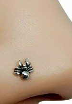 Spider Nose Stud Spider Arachnid 22g (0.6 mm) 925 Sterling Silver Ball End Pin - £4.23 GBP