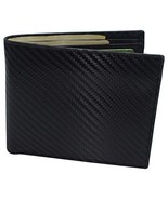 RFID Blocking Carbon Fiber Leather Bifold Wallet with Flap Up ID Window ... - $25.67 CAD
