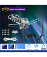 HDTV 1080P Antenna Splitter &amp; Pole Amplified 360 Rotor Digital UHF VHF F... - $53.92 CAD