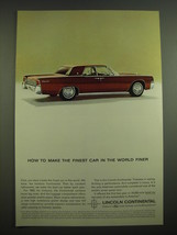 1963 Lincoln Continental Car Ad - How to make the finest car in the world finer - £14.52 GBP