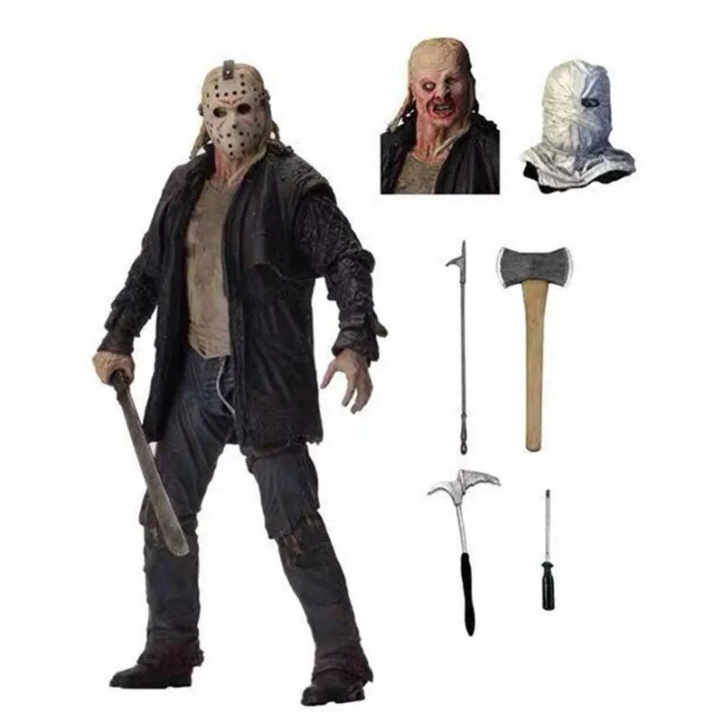 NECA 2009 Deluxe Edition Friday  JASON VOORHEES PVC Action Figure Toy Do... - £39.97 GBP+
