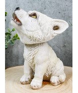 Ebros Wildlife Cries of The Night Howling White Snow Wolf Bobblehead Fig... - $30.07 CAD