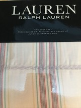 Ralph Lauren Claudia Stripe Paisley 12pc Comforter Sheet Euro King Set Multi - $544.19