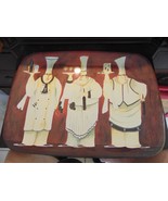 Jennifer Garant 3 Chef Large 19&quot;X14&quot; Serving Tray SIGNED ESTATE SALE FIND - $32.00