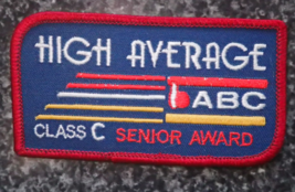 Bowling Patch - ABC High Average Class C Senior Award - $26.95