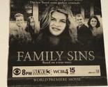 Family Sins Print Ad Advertisement Kirstie Alley TPA18 - £4.66 GBP