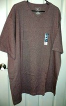 George Men's Short Sleeve Jersey V-Neck Tee Shirt Size X-Small Red Wine Heathe - $9.25