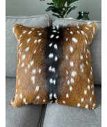 Axis Deer Pillow Case Size: 18&quot;X18&quot; Axis Deer Leather Pillow Cover Cowhi... - €204,07 EUR
