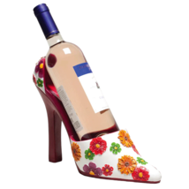 Floral Splash Resin High Heel Shoe Bottle Holder by Evergreen - £28.95 GBP