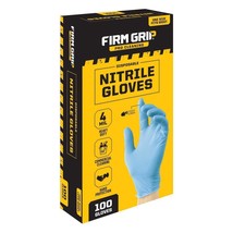 Firm Grip Pro Cleaning Disposable Heavy Duty Nitrile Gloves 100-Count One Size - £11.95 GBP