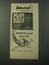 1953 Admiral Model 322DX16 Television Ad - Walt Disney&#39;s Peter Pan - £14.60 GBP