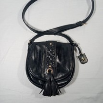 Tig II By Tignanello Crossbody Bag Purse 3 Compartment Black w/ Braided ... - $19.27