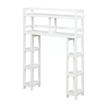 White Solid Wood Over-the-Toilet Bathroom Storage Shelving Unit - £242.16 GBP
