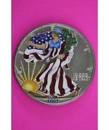 Colorized 1991 American Silver Eagle 1 Ounce .999 Fine Exact Coin Shown ... - $81.91 CAD