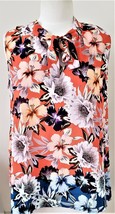 Johnny Was Ileana Tie Front Blouse Sz-M Multicolor Floral Print - £86.27 GBP