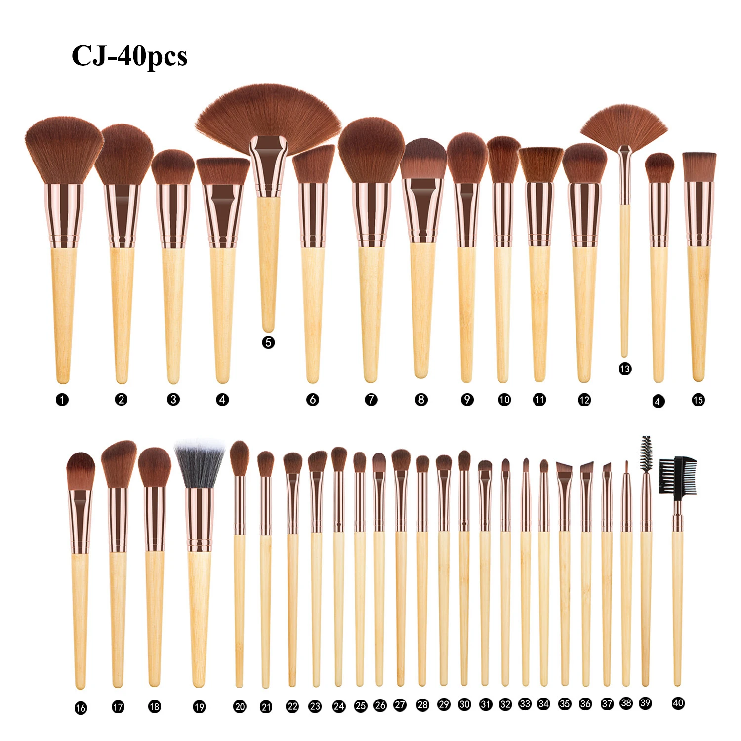 Ushes set soft hair kabuki blending brushes foundation powder contour eyeshadow make up thumb200