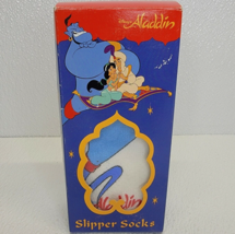 Vintage 90&#39;s Disney Aladdin Genie magic lamp Slipper Socks, new with tags! - $22.51
