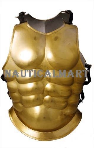 Nauticalmart Steel Medieval Gold Finish Chest Plate Greek Costume
