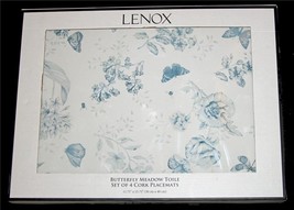 4 Lenox Butterfly Meadow Toile Dragonflies 11-3/4&quot; x 15-3/4&quot; Cork Placem... - $745.09 MXN