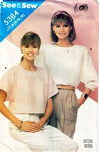 Misses&#39; LOOSE-FITTING TOP Vintage 1985 Butterick Pattern 5384 Size 8-10-... - $12.00