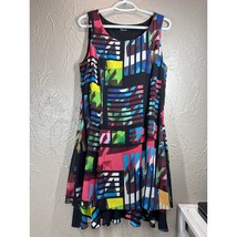 Bali Women&#39;s Colorful Abstract Geometric Sleeveless Mini Dress Size 6 - $557.80 MXN