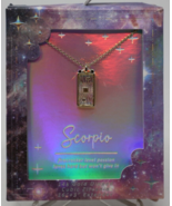 14k Gold Dipped Pierced Glass Zodiac SCORPIO Pendant Necklace - Gold NWT - £7.83 GBP