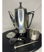 Vintage Presto Electric Coffee Maker Pot Percolator Stainless Steel 0281105 - $55.74 CAD