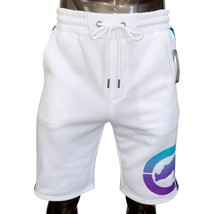 NWT ECKO UNLTD. MSRP $48.99 MEN&#39;S WHITE GRAY ADJUSTABLE PULL ON SHORTS S... - $18.69