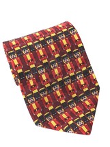 Vintage 1996 RM Style Ralph Marlin Nutcracker Repeat Red Soldier Silk Necktie - £16.03 GBP