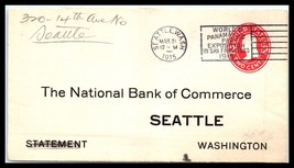 1915 WASHINGTON Cover (FRONT ONLY) The National Bank Of Commerce, Seattl... - £2.36 GBP