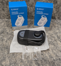 2 x ORICO Travel Power Strip, 4 Outlet 3 USB Charging Station 4ft Ext Co... - $17.99