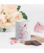 Elegant Floral Mug with Pink Design Perfect Gift for Women and Home Decor - $16.50