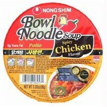Nong Shim Spicy Chicken Noodle Soup Bowl (12x3.03Oz) - $77.99