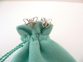 Tiffany & Co Butterfly Earrings Studs Nature Lover Garden Stencil Silver Gift  - $448.00