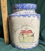Noah&#39;s Ark Cookie Jar “Promise Kept” Markings on Bottom &quot;Molly Dallas&quot; ~ 9” Tall - £11.79 GBP